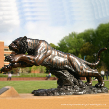 Tier Metall Bronze Garten Metall Handwerk lebensgroße Bronze Tiger Statue